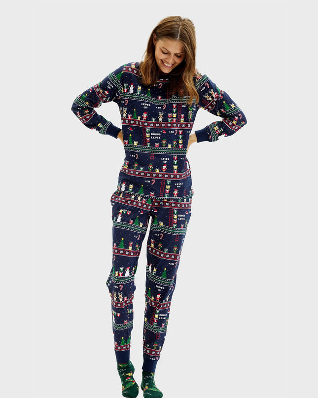 Vintage Gamer Christmas Pajamas for Women