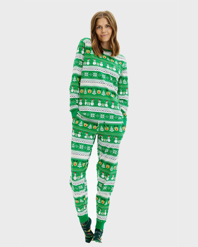 Women's Ultimate Green Christmas Pajamas