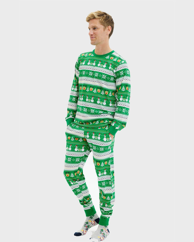 Men's Ultimate Green Christmas Pajamas