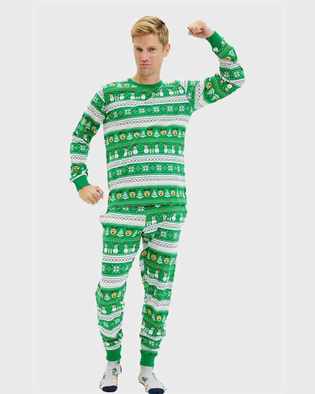 Men's Ultimate Green Christmas Pajamas