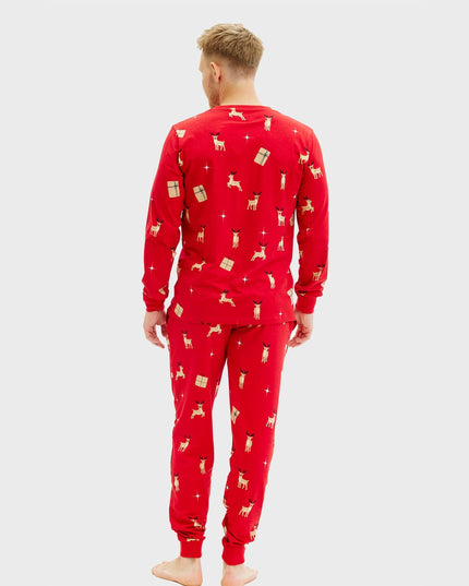 Elegant Red Christmas Pajamas for Men