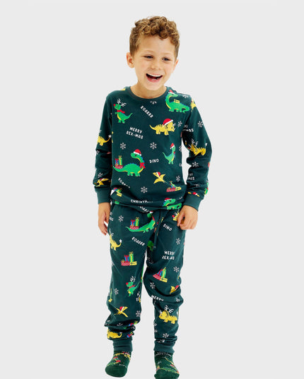 Dino Christmas Pajamas for Kids - Family Holiday Fun