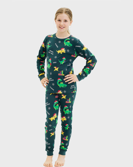 Dino Christmas Pajamas for Kids - Family Holiday Fun