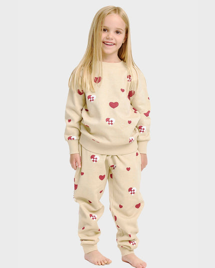 Christmas Heart Sweatset for Kids - Ideal Family Apparel