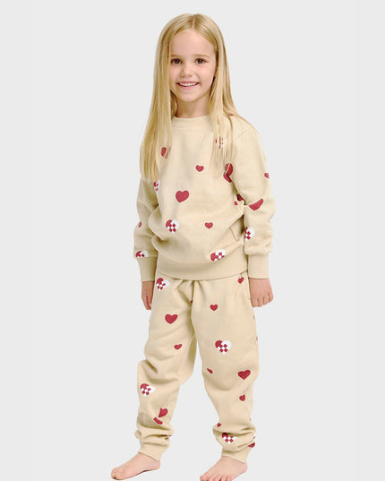 Christmas Heart Sweatset for Kids - Ideal Family Apparel