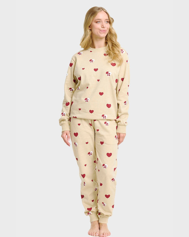 Christmas Heart Sweatset for Women - Cozy Family Outfit