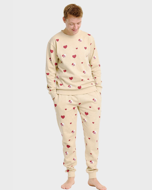 Christmas Heart Sweatset for Men - Comfortable Holiday Wear