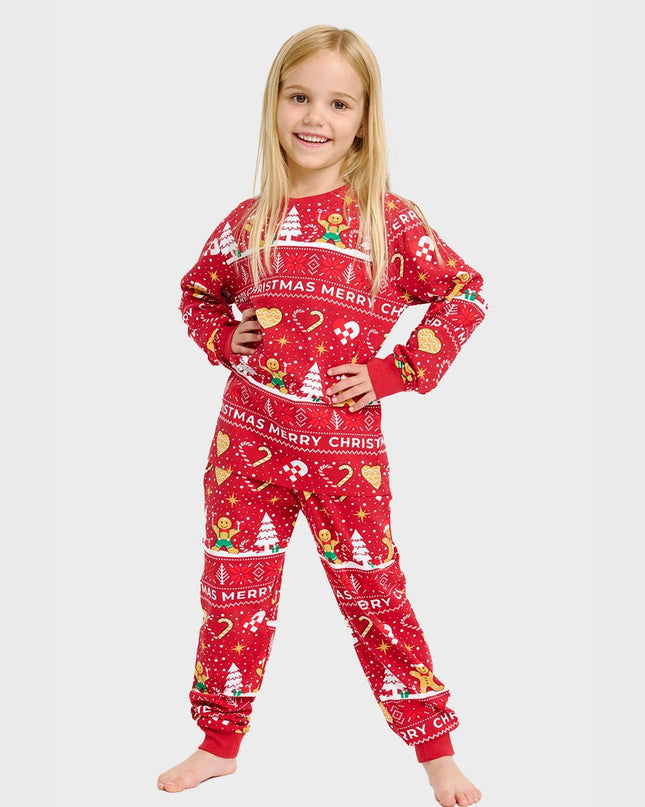 Red Christmas Cookie Pajamas for Kids
