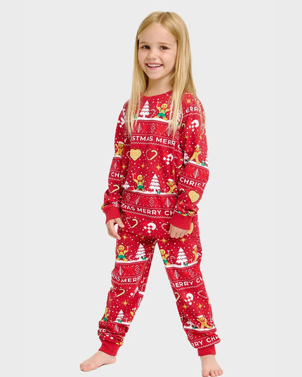 Red Christmas Cookie Pajamas for Kids
