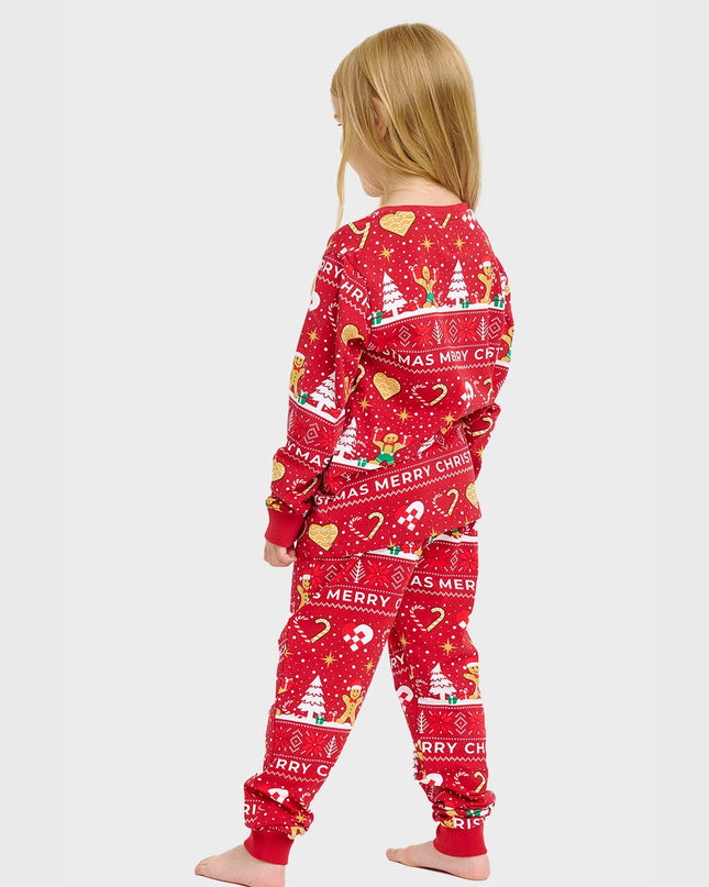 Red Christmas Cookie Pajamas for Kids