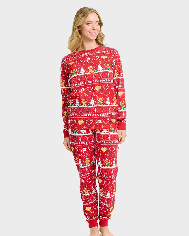 Red Christmas Cookie Pajamas for Women