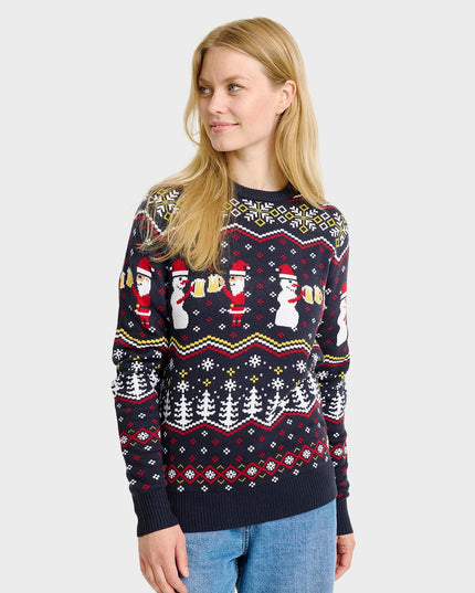 Cheers Santa Christmas Sweater for Women
