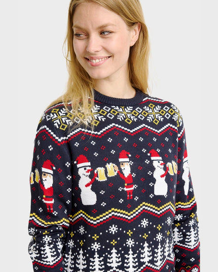 Cheers Santa Christmas Sweater for Women