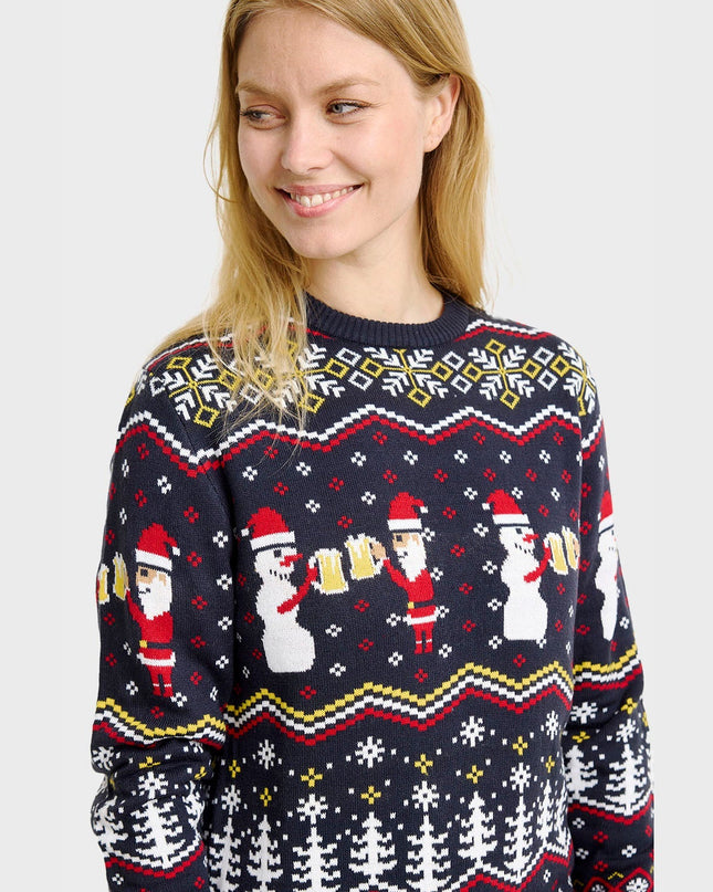 Cheers Santa Christmas Sweater for Women