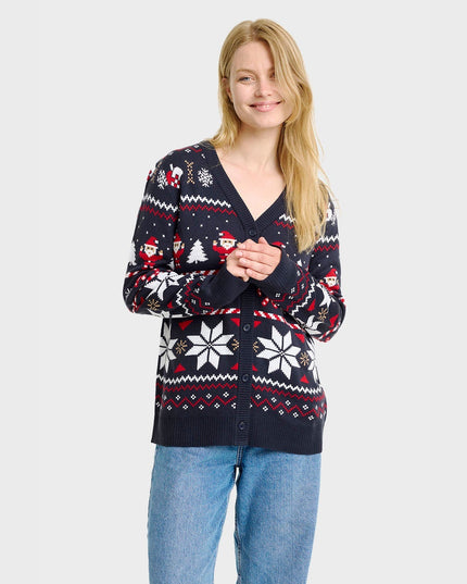 Women's Santa Christmas Cardigan