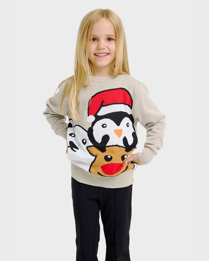 Animal Christmas Sweater for Kids