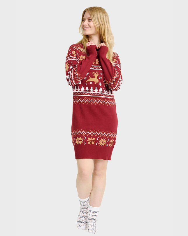 Women's Christmas Turtleneck Dress