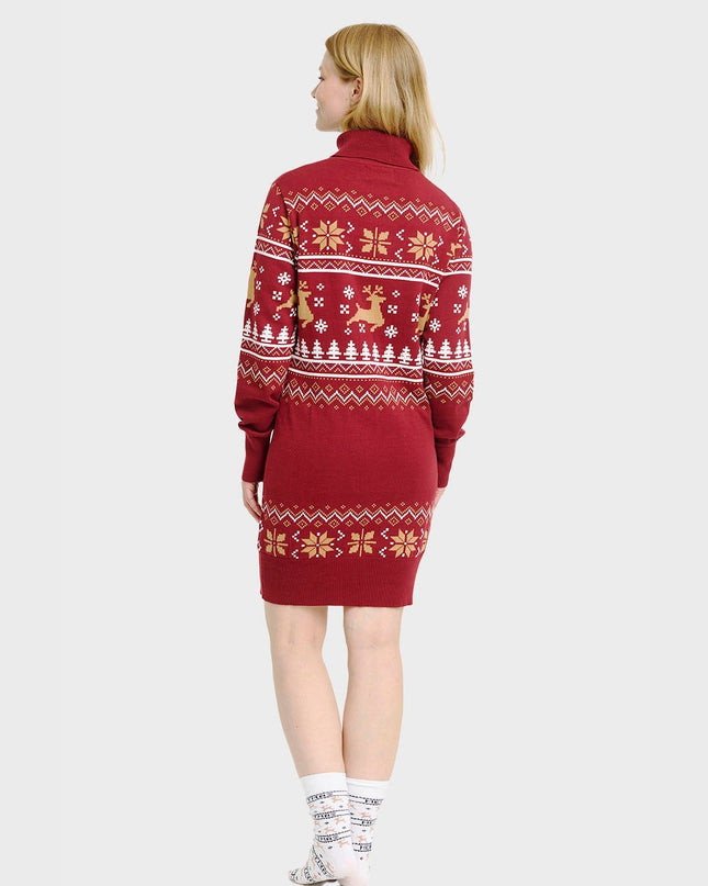 Women's Christmas Turtleneck Dress