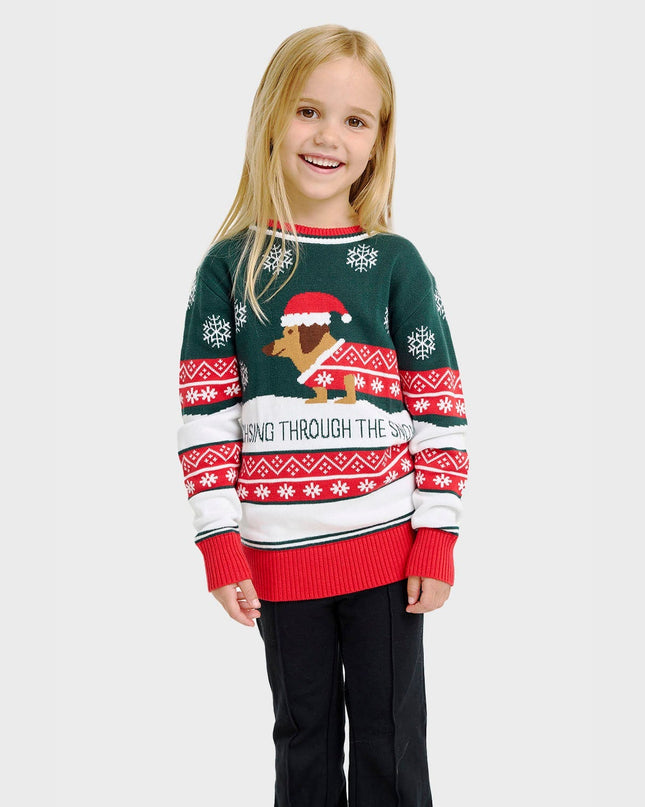Dashing Around Christmas Sweater for Kids
