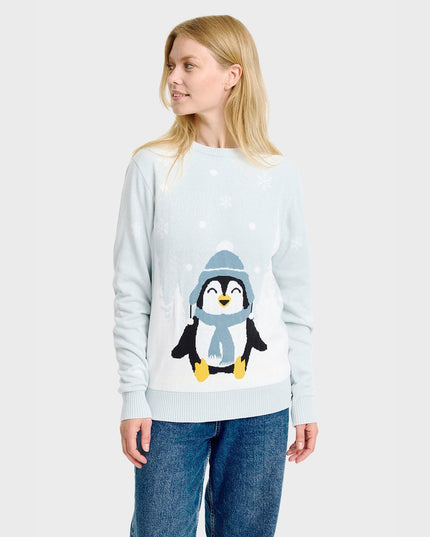 Cute Penguin Christmas Sweater for Women - Family Edition