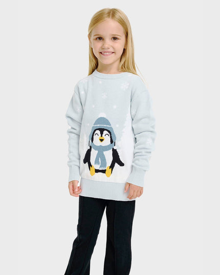 Adorable Penguin Christmas Sweater for Kids