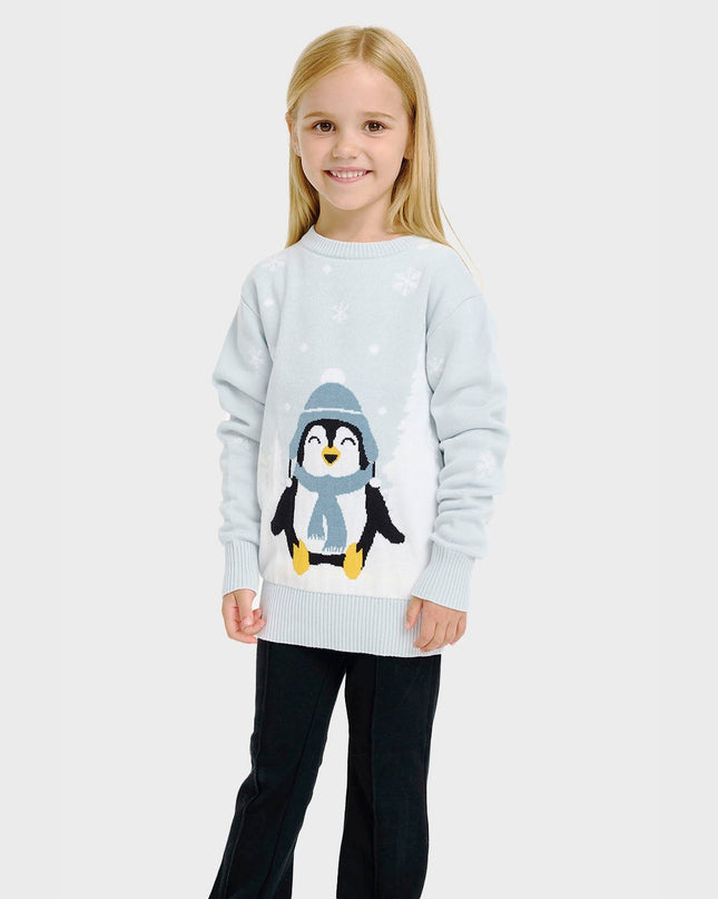 Adorable Penguin Christmas Sweater for Kids
