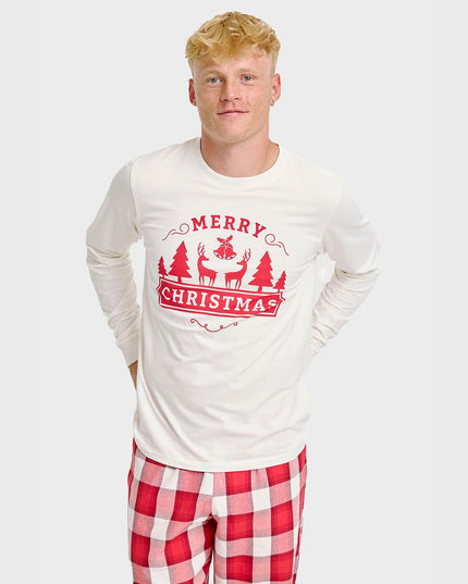 Merry Christmas Pajama Top for Men - Festive Design