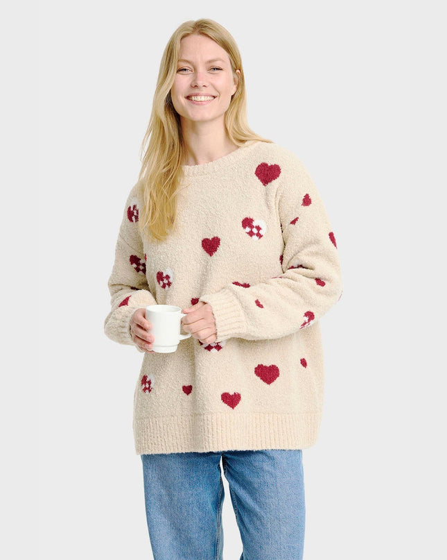 Women's Christmas Heart Sweater