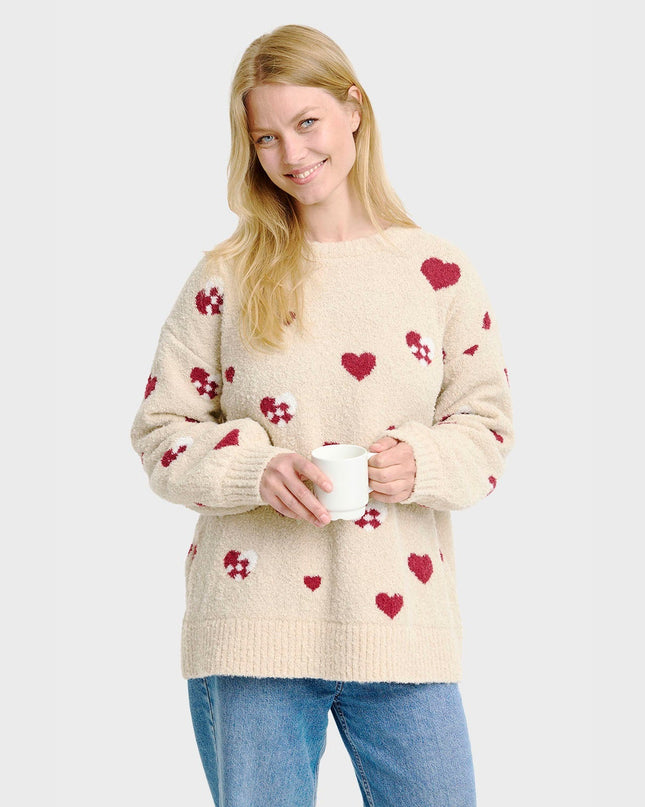 Women's Christmas Heart Sweater