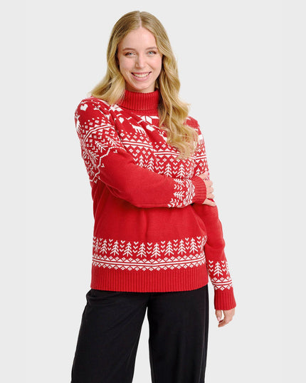 Greenland Christmas Turtleneck Sweater for Women