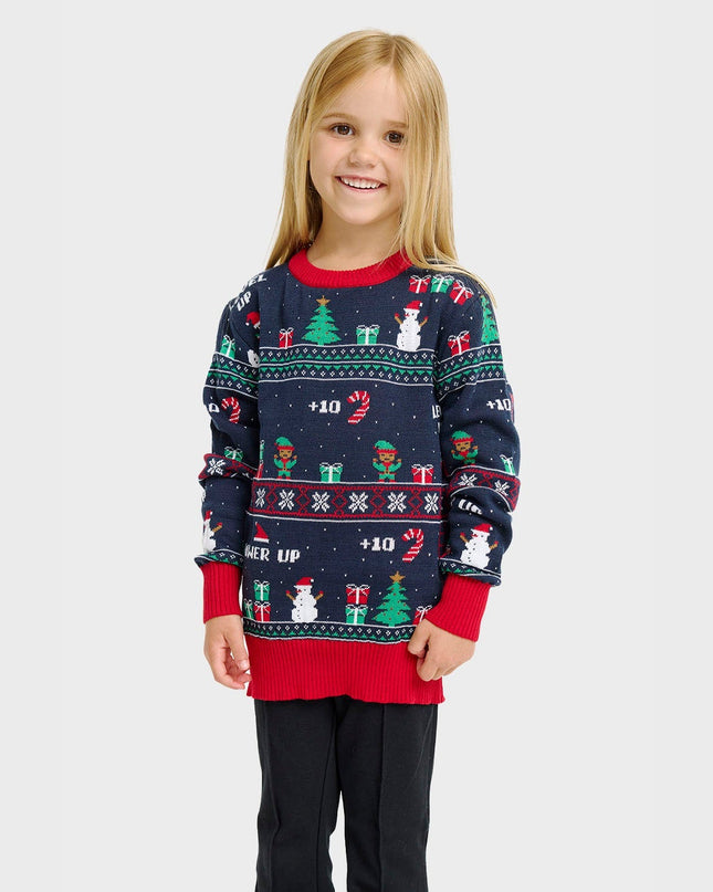 Vintage Gaming Christmas Sweater for Kids - Family Favorite