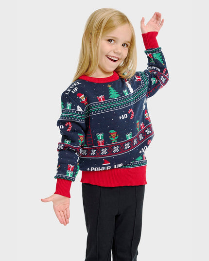 Vintage Gaming Christmas Sweater for Kids - Family Favorite