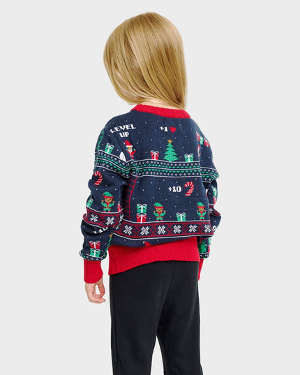 Vintage Gaming Christmas Sweater for Kids - Family Favorite