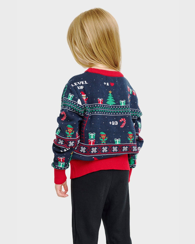 Vintage Gaming Christmas Sweater for Kids - Family Favorite