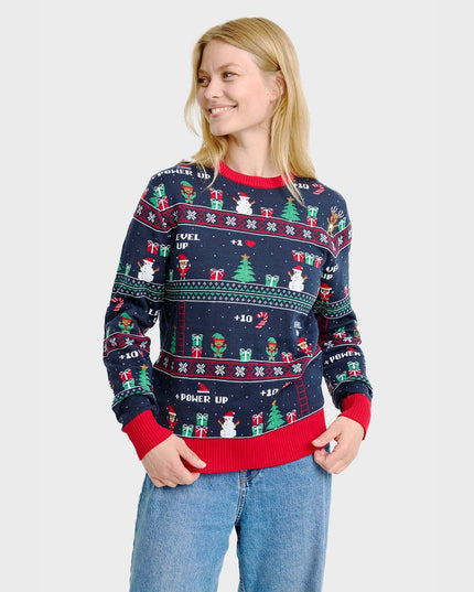 Vintage Gaming Christmas Sweater for Women - Holiday Fashion