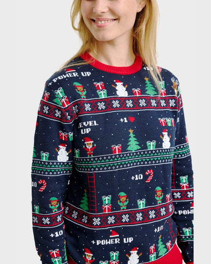 Vintage Gaming Christmas Sweater for Women - Holiday Fashion