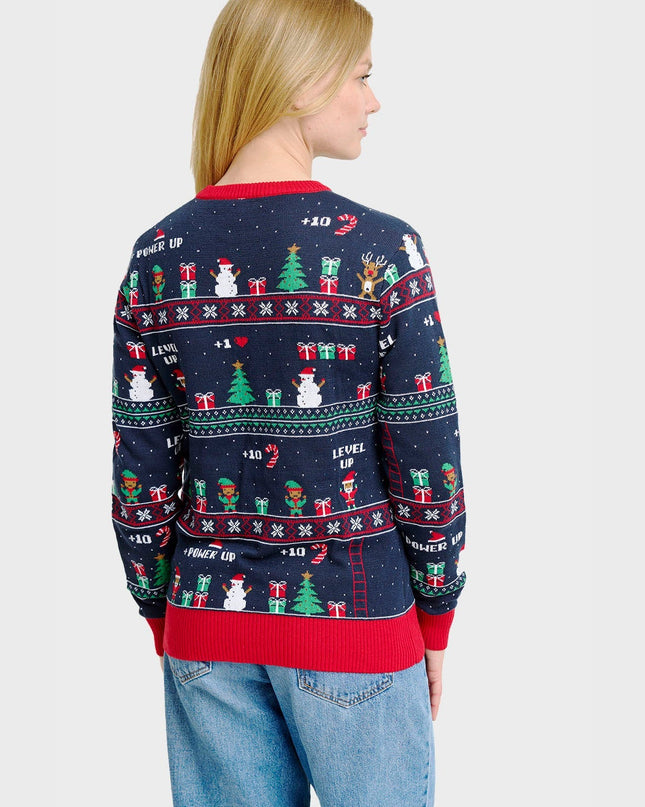 Vintage Gaming Christmas Sweater for Women - Holiday Fashion