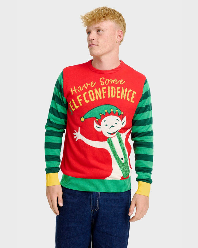 Elf Confidence Christmas Sweater for Men