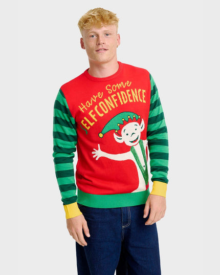 Elf Confidence Christmas Sweater for Men