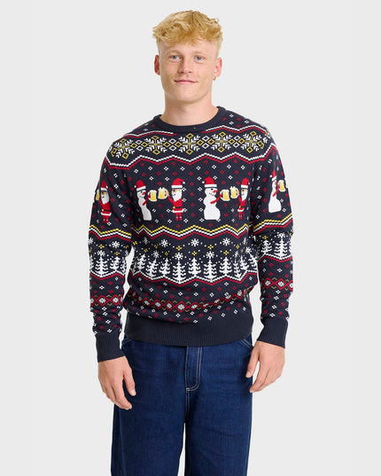 Cheers Santa Christmas Sweater for Men