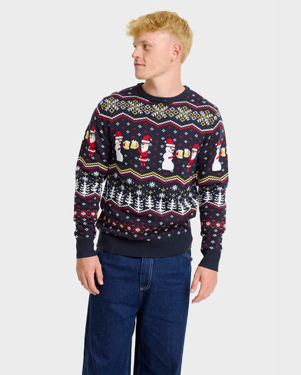 Cheers Santa Christmas Sweater for Men