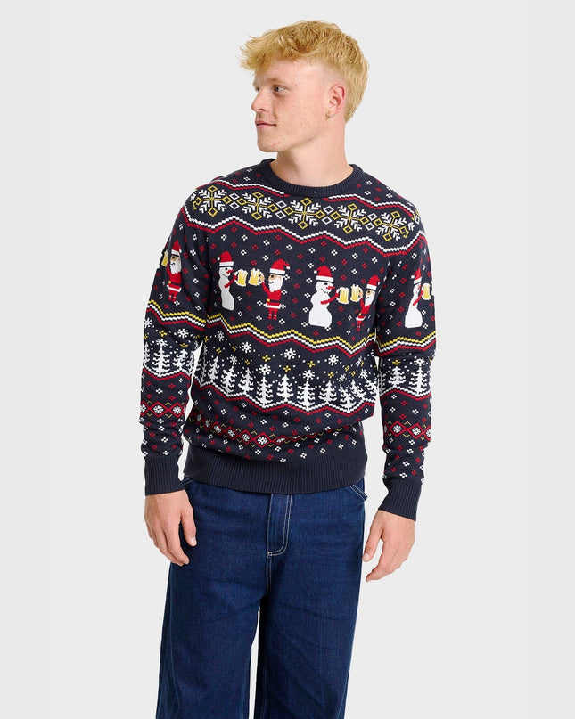 Cheers Santa Christmas Sweater for Men
