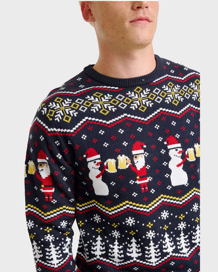 Cheers Santa Christmas Sweater for Men