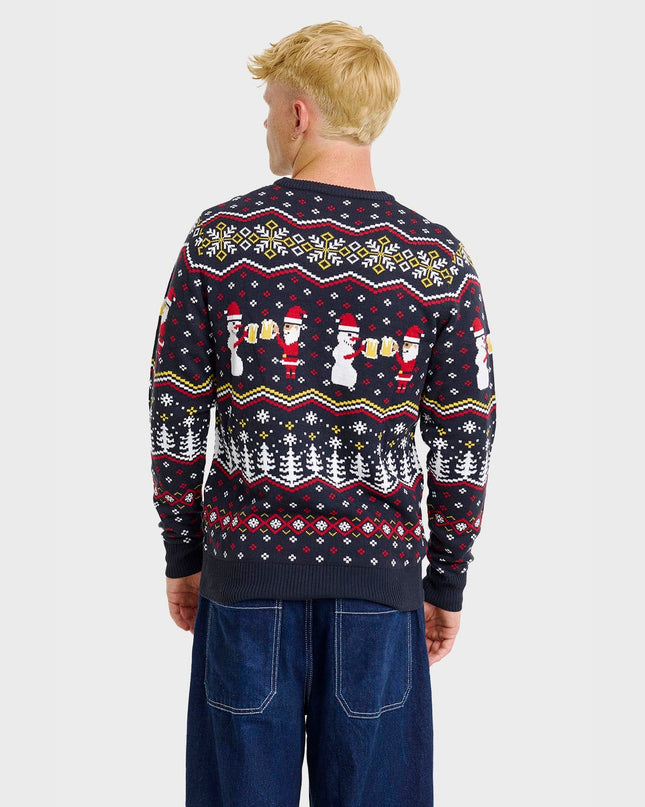 Cheers Santa Christmas Sweater for Men