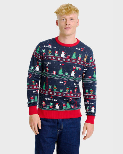 Vintage Gaming Christmas Sweater for Men - Festive Apparel