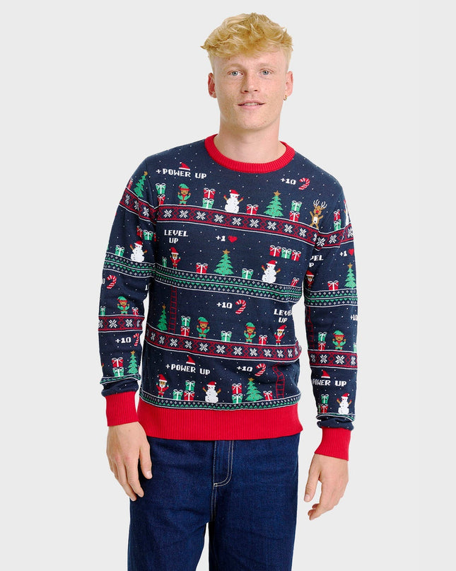 Vintage Gaming Christmas Sweater for Men - Festive Apparel