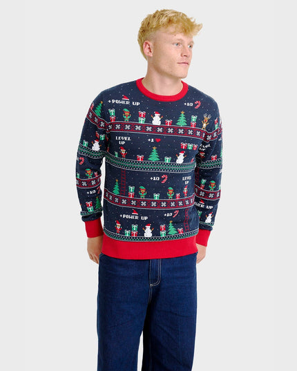 Vintage Gaming Christmas Sweater for Men - Festive Apparel