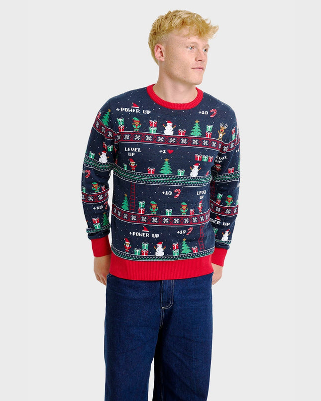 Vintage Gaming Christmas Sweater for Men - Festive Apparel