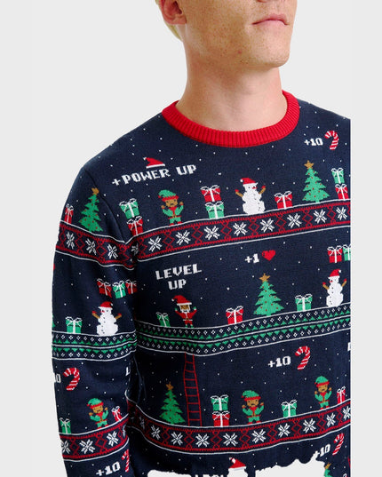 Vintage Gaming Christmas Sweater for Men - Festive Apparel