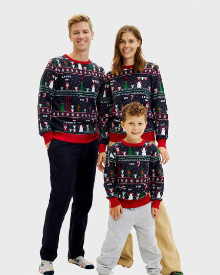 Vintage Gamer Christmas Sweater for Kids